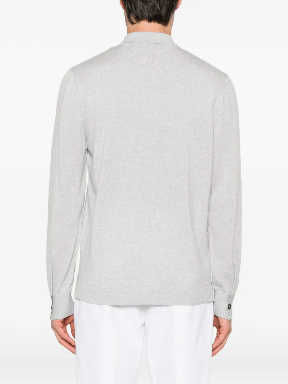 Eleventy Button-down wollen overhemd Grijs