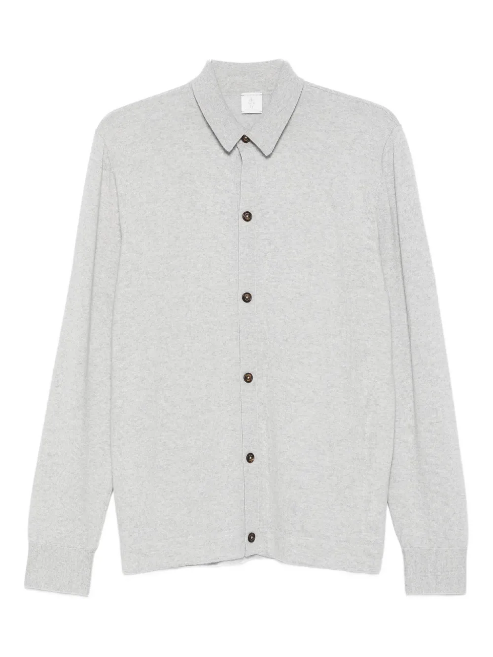 Eleventy Button-down wollen overhemd Grijs