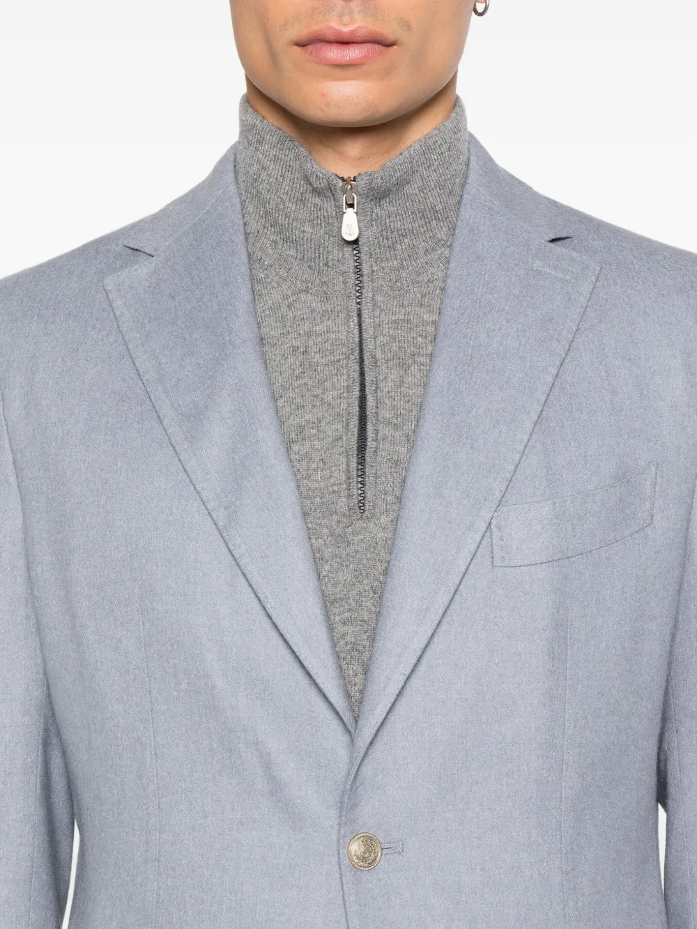 Eleventy Blazer met enkele rij knopen Blauw