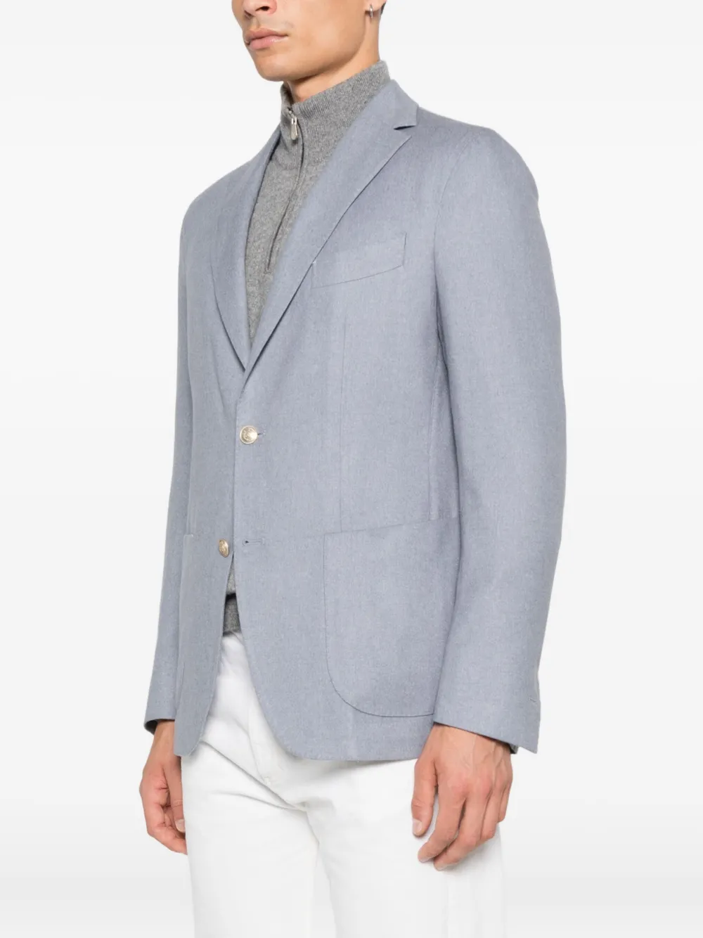 Eleventy Blazer met enkele rij knopen Blauw