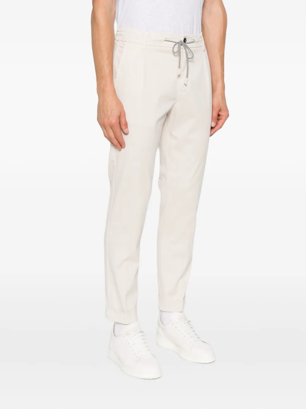 Eleventy Broek met trekkoord Beige