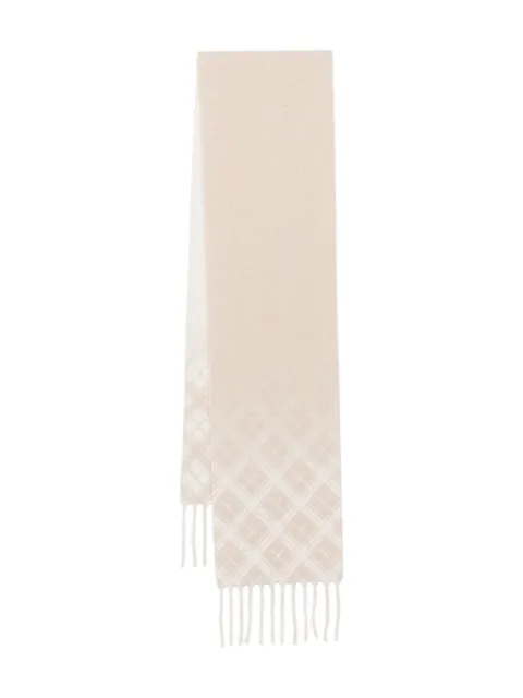Eleventy chequered fringed scarf