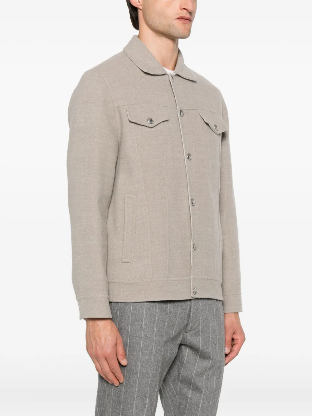  Eleventy Flap-pockets Overshirt - Grey 