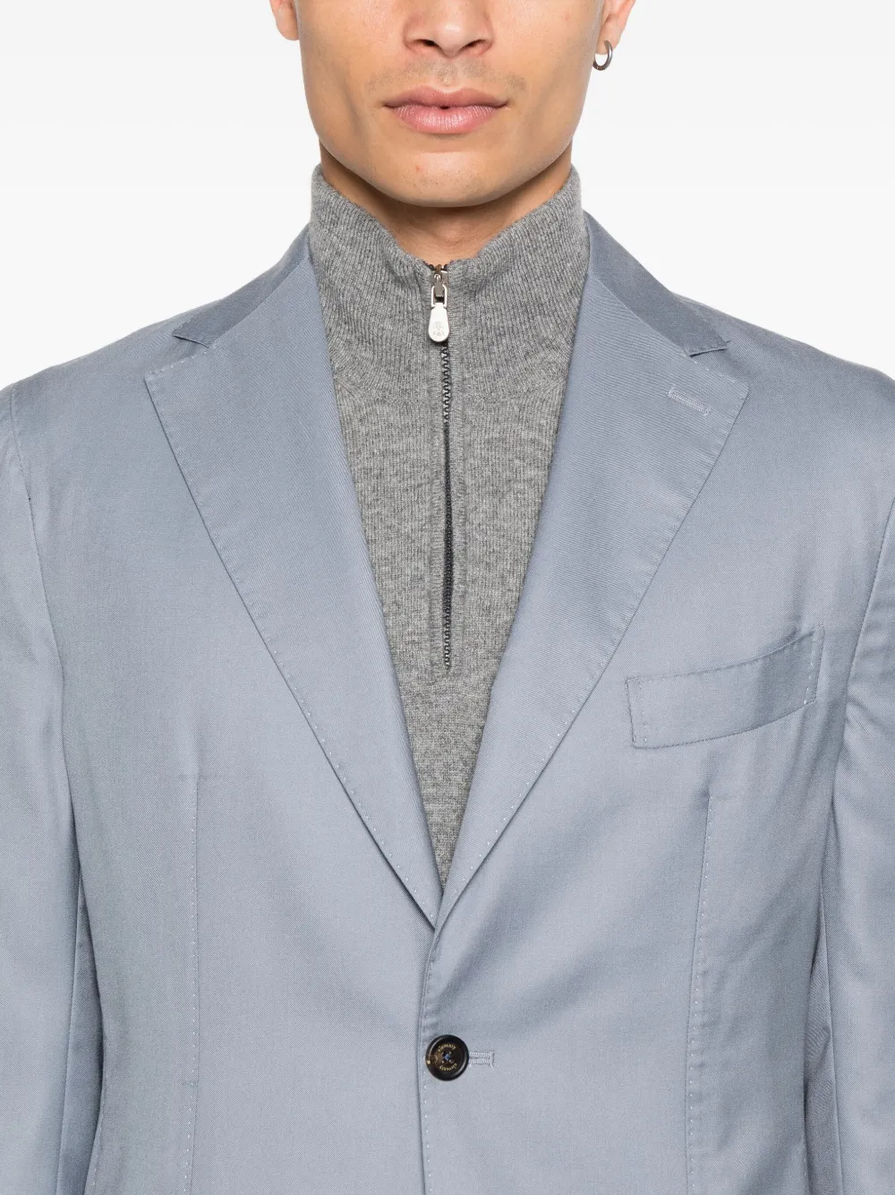 Eleventy Blazer met enkele rij knopen Blauw
