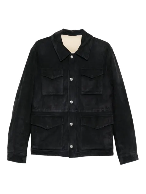 Eleventy flap-pockets suede jacket