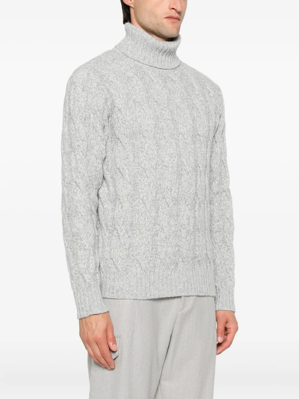  Eleventy Cable-knit Turtleneck Sweater - Blue 