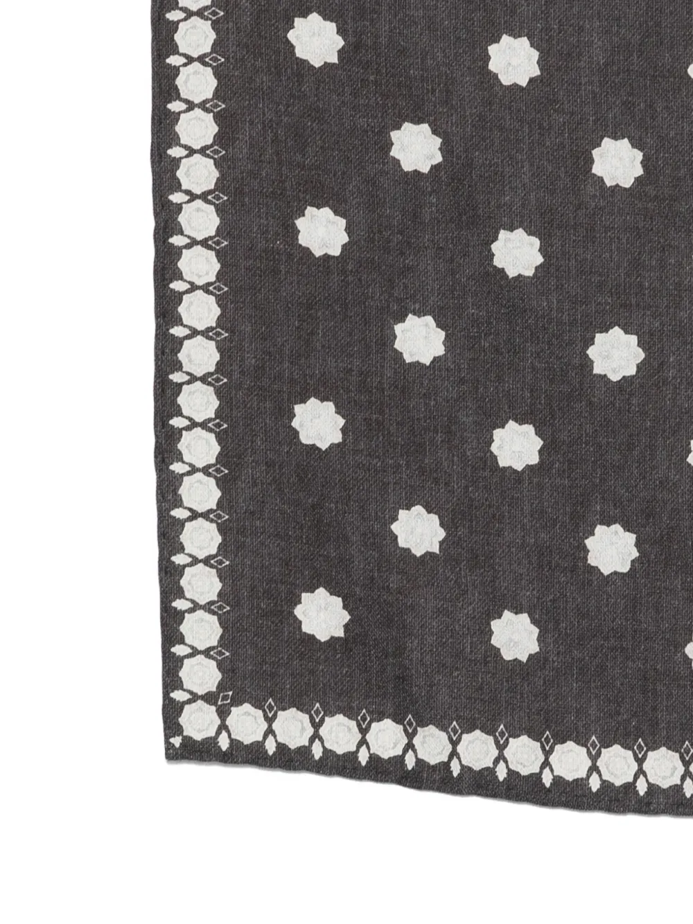 Eleventy Pochet met bloemenprint Zwart