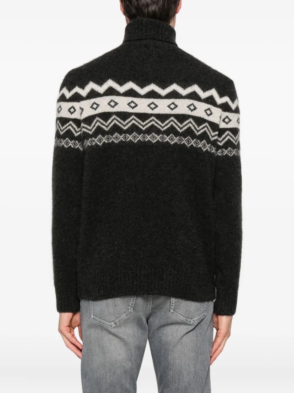 Eleventy Coltrui met jacquard Zwart