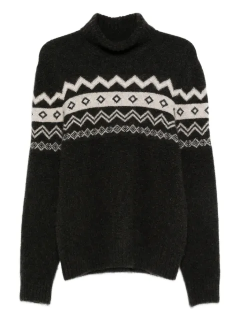 Eleventy turtleneck jacquard sweater