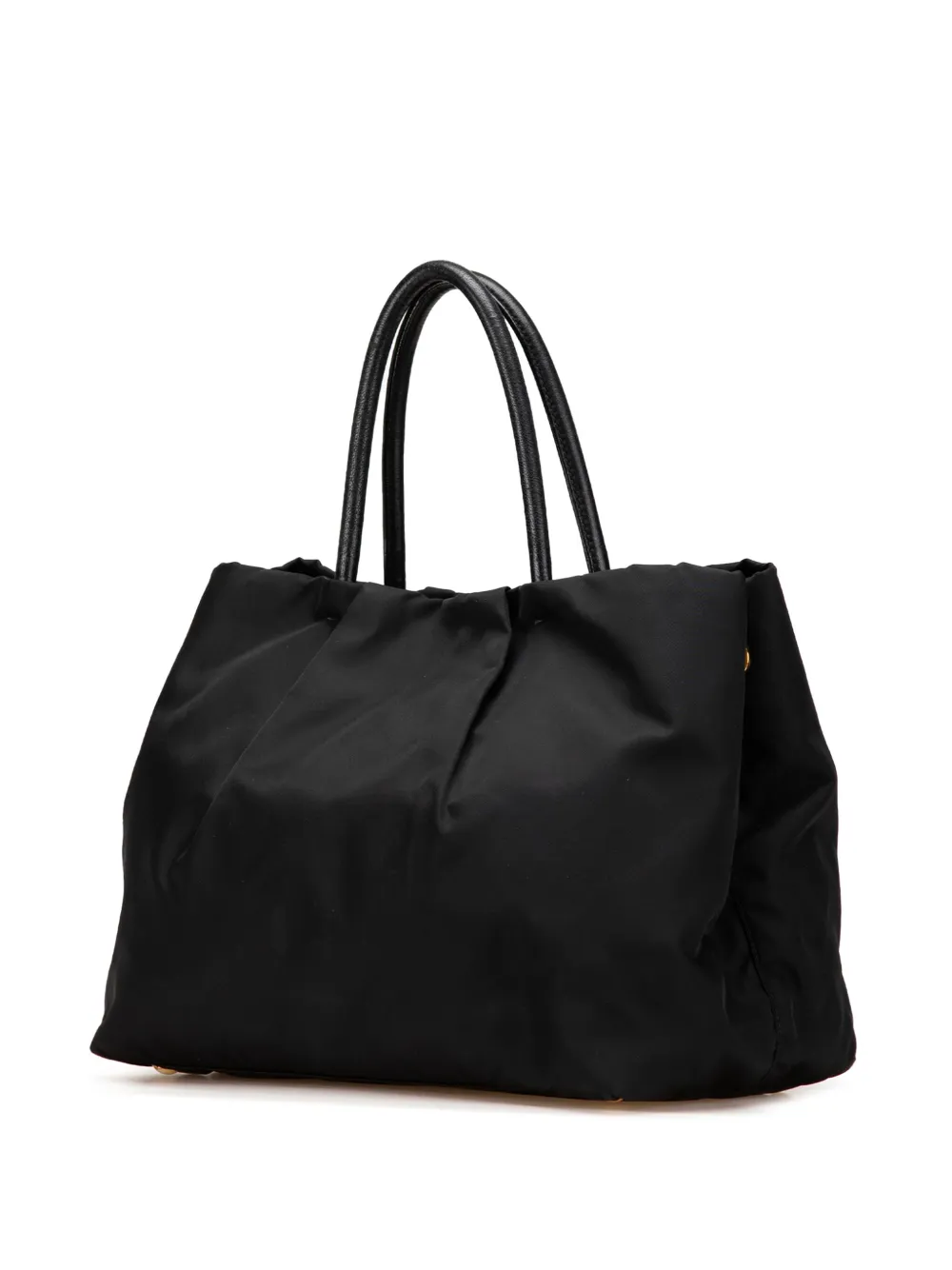 Pre-owned Prada 2013-2024 Tessuto Fiocco Bow Handbag In Black