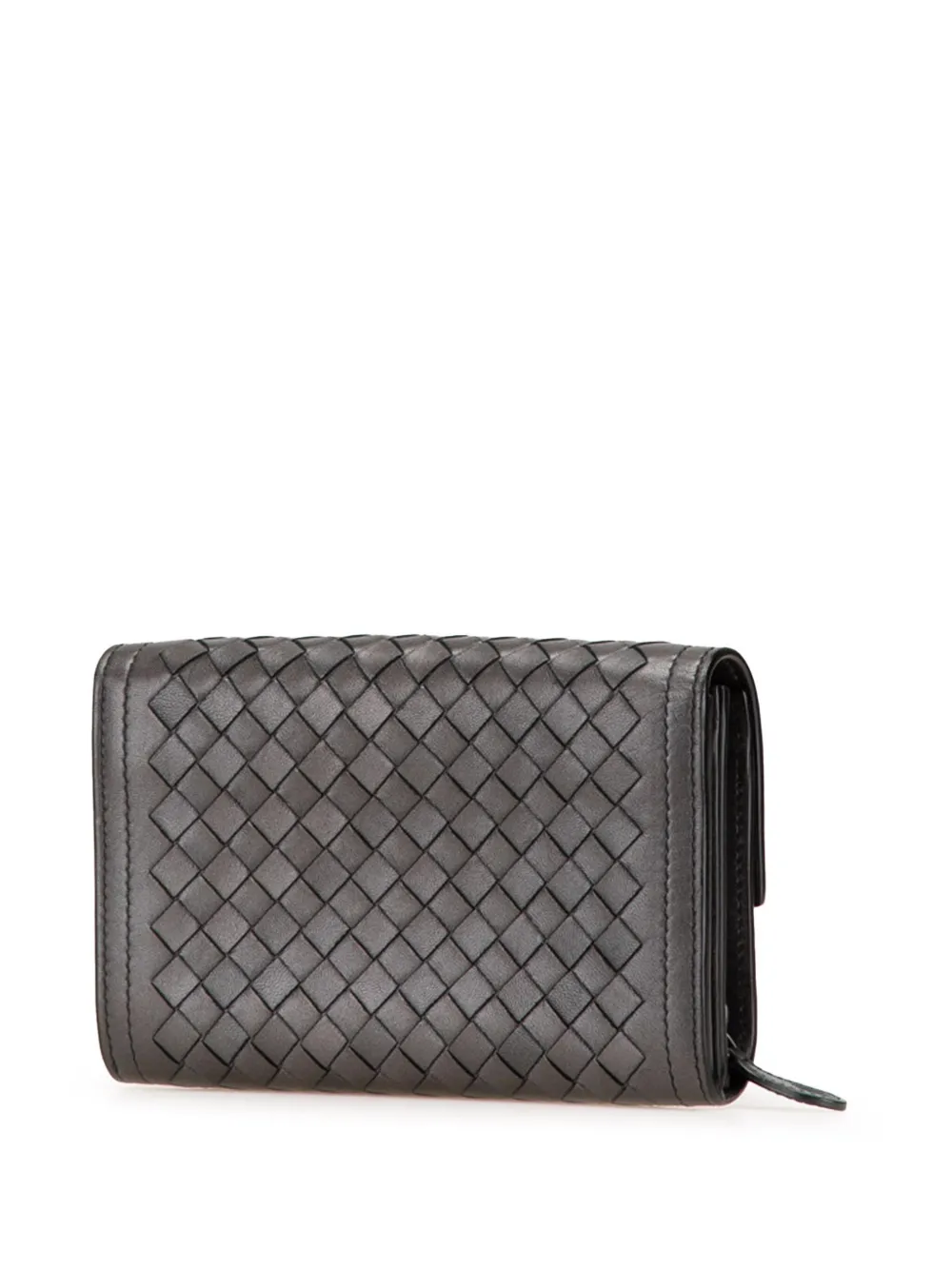 Bottega Veneta Pre-Owned 2012-2024 Leather Intrecciato Flap Continental Wallet long wallets | Men | Image 2