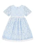 Patachou embroidered semi-sheer dress - Blue