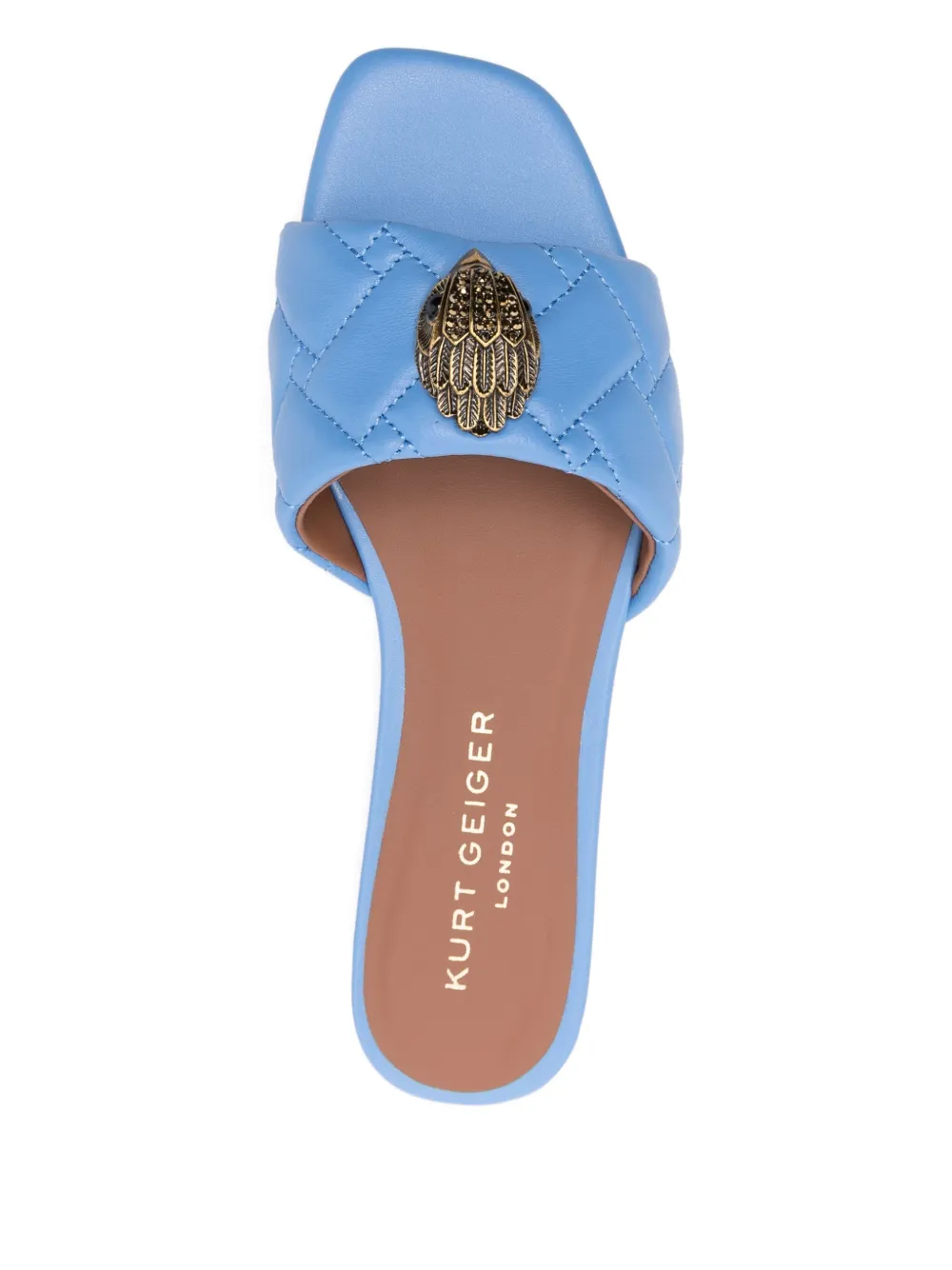 KG Kurt Geiger quilted embellished slippers Blue