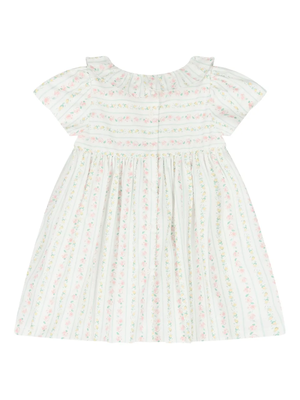Patachou Gesmockte jurk met bloemenprint - Wit