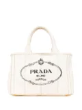 Prada Pre-Owned 2013-2024 Small Canvas Canapa Logo satchel - White