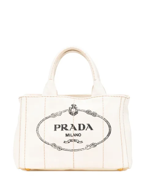 Prada Pre-Owned 2013-2024 Small Canvas Canapa Logo satchel
