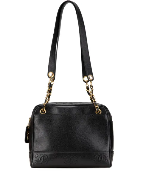 CHANEL Pre-Owned bolsa de hombro Triple CC Caviar 1996-1997