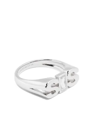 THE OUZE Fused Raw Diamond Ring | Silver | FARFETCH BH