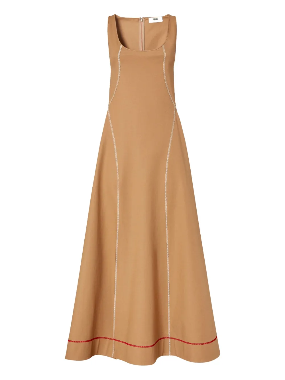 FENDI Maxi-jurk met naaddetail Beige