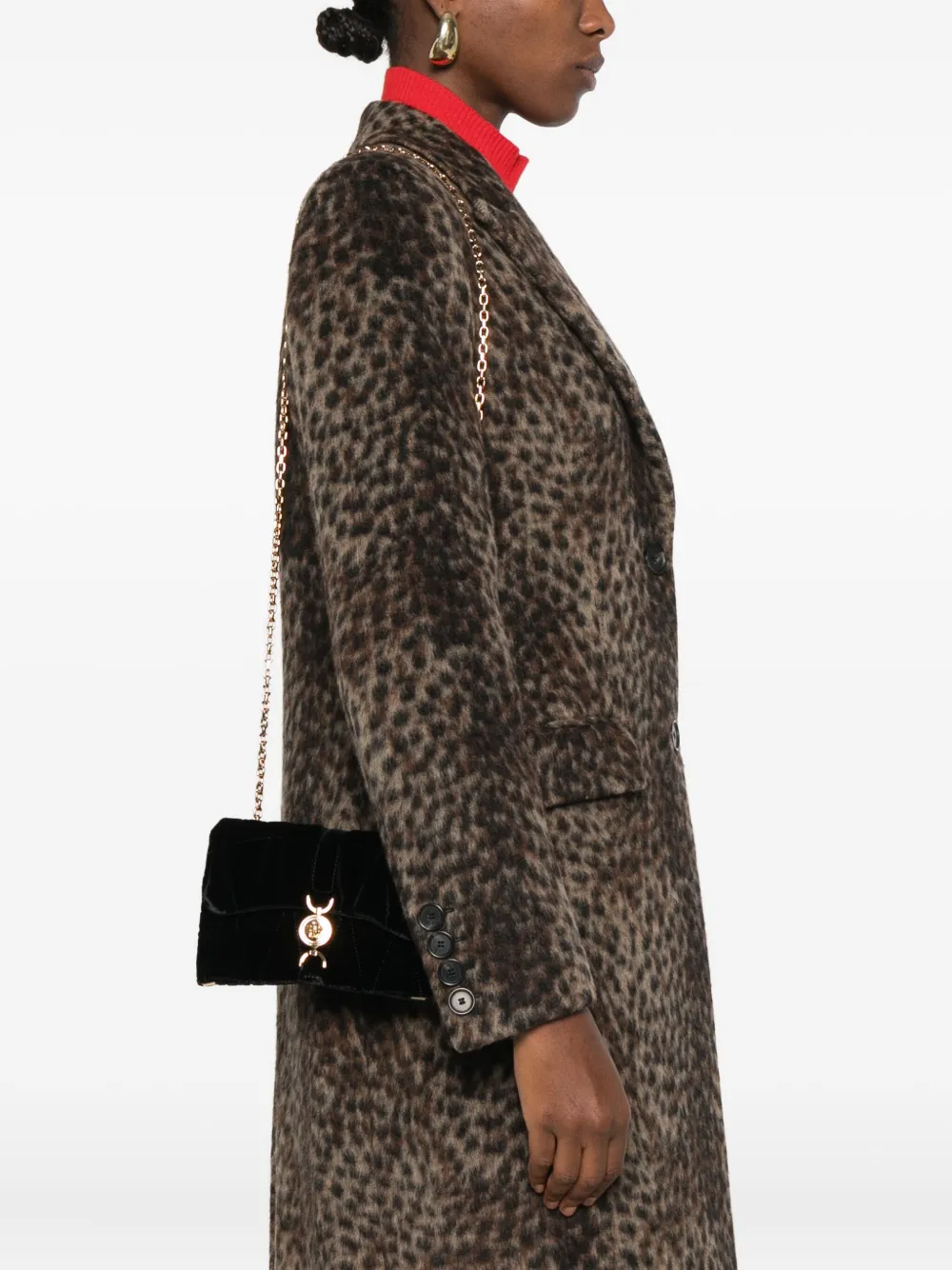 Versace Mini Kleio Quilted Cross Body Bag In Black