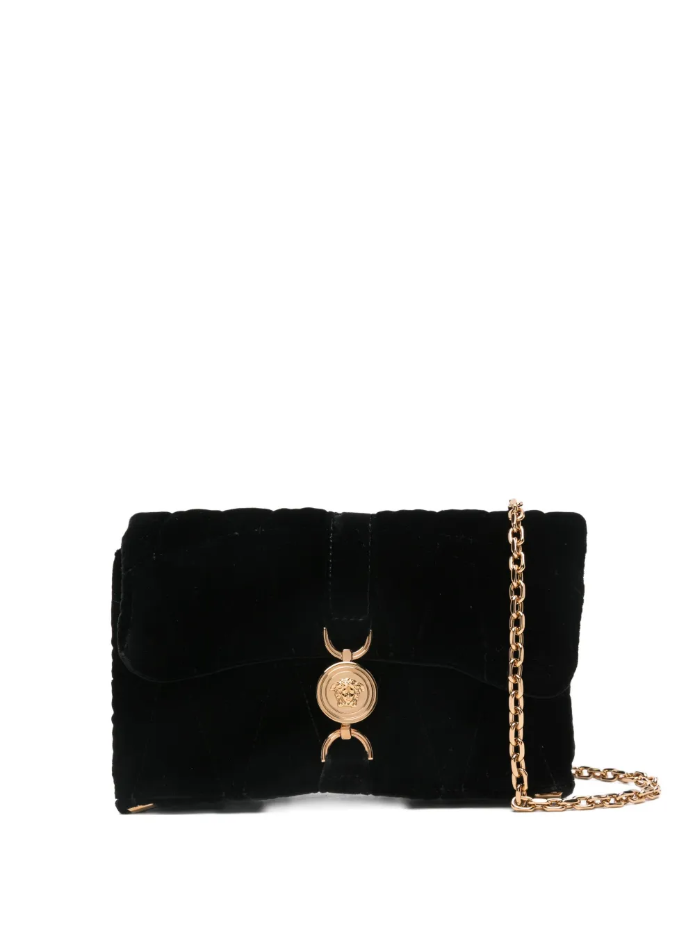 Versace mini Kleio quilted cross body bag - Nero