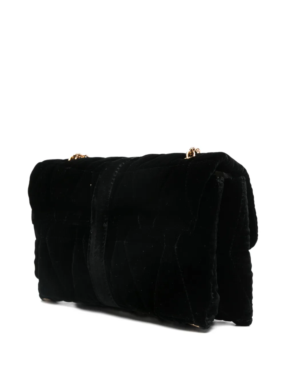 Versace Mini Kleio Quilted Cross Body Bag In Black