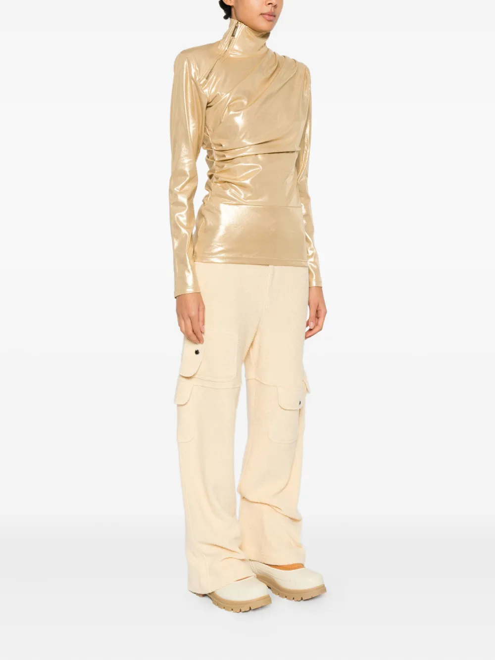 Goldbergh Solea Zip Ski Top In Gold