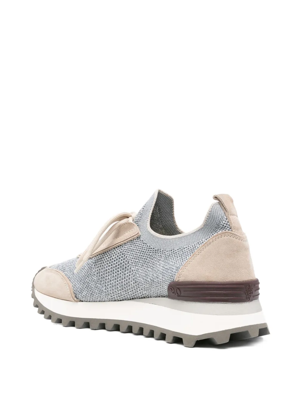 Eleventy knitted suede trainers Grey