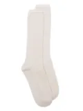 Eleventy ribbed cashmere socks - Neutrals