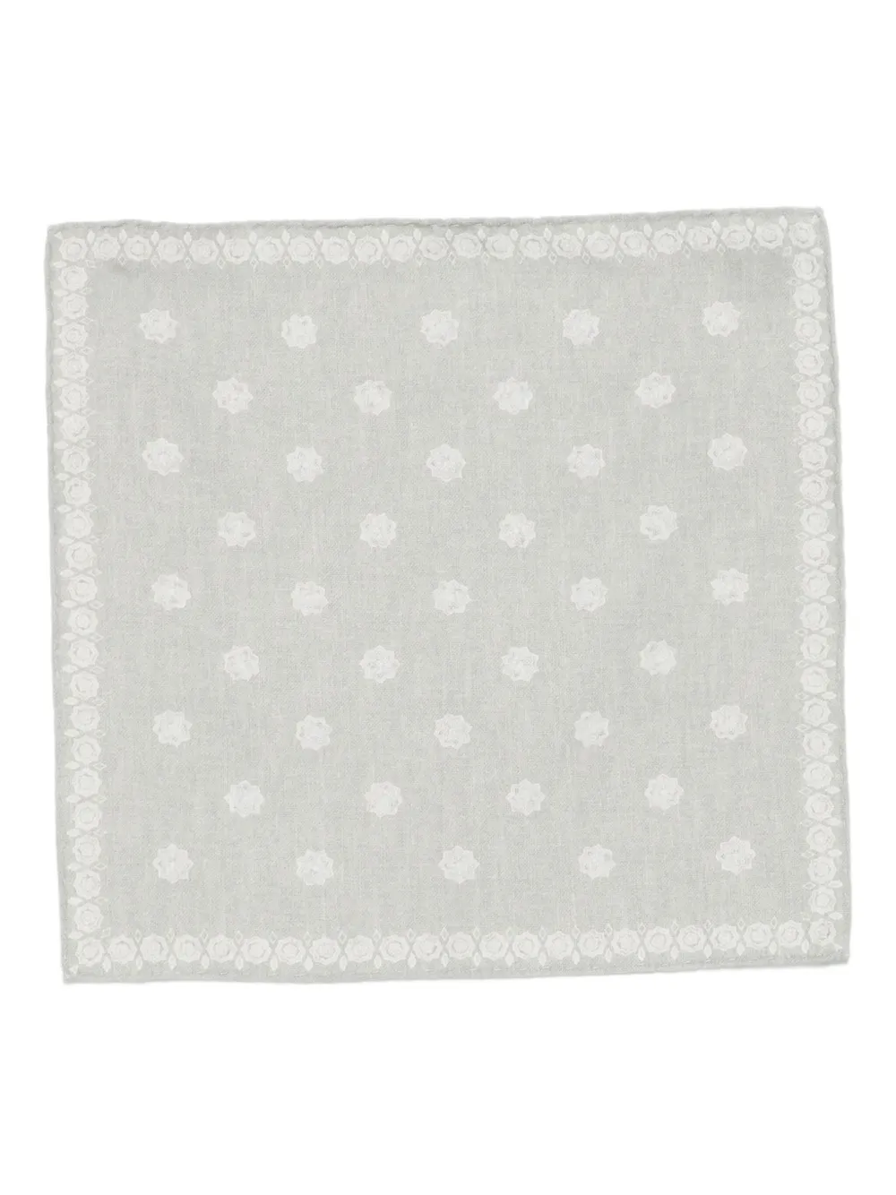 Eleventy floral-pattern pocket square | Grey | Image 1
