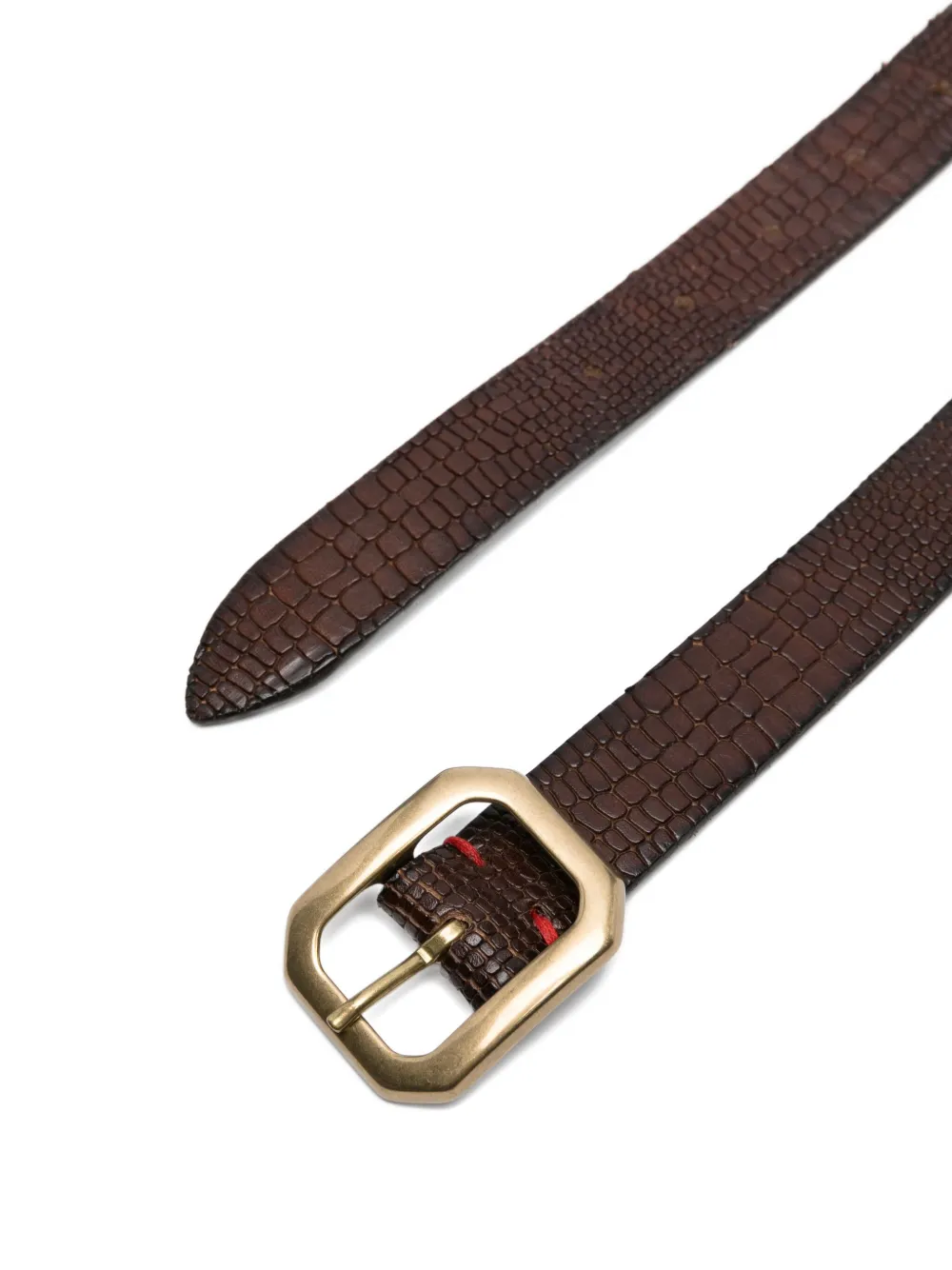 Eleventy crocodile-embossed rectangular-buckle belt | Image 2