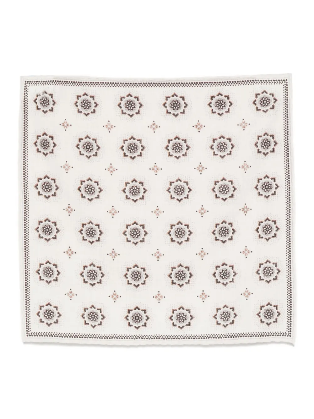 Eleventy floral-pattern pocket square | Neutrals | Image 1
