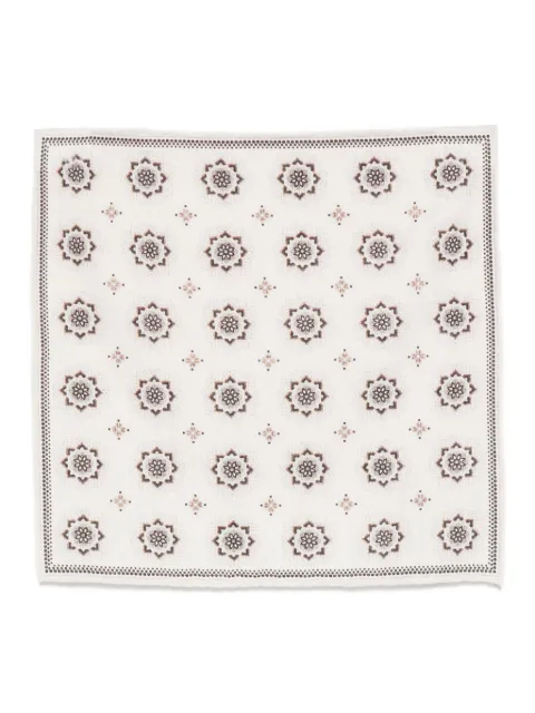 Eleventy floral-pattern pocket square