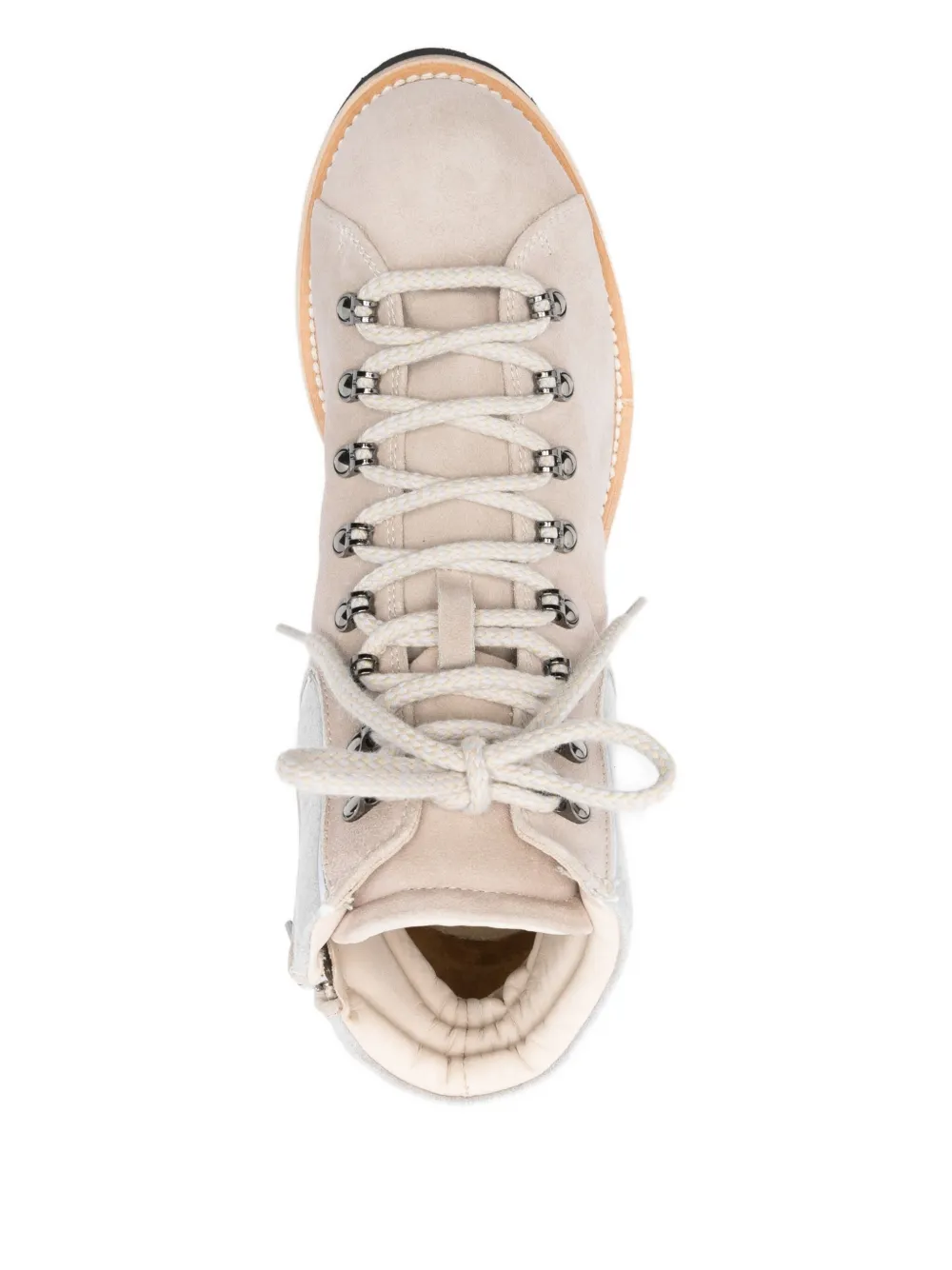 Eleventy Lace-up Leather Boots In Neutral