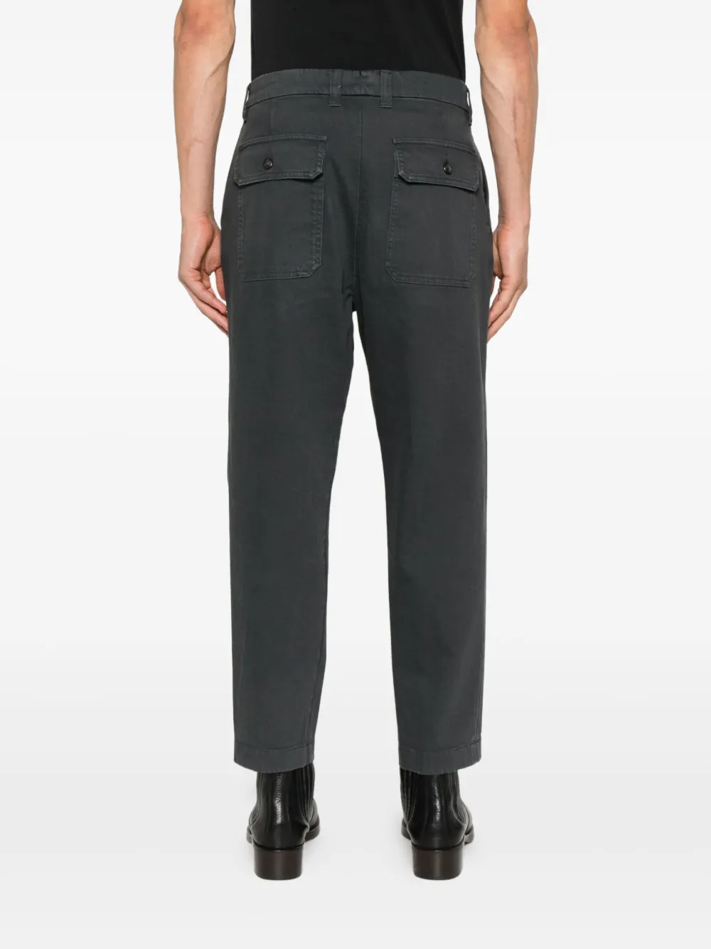 Eleventy Broek met geplooide zak Grijs
