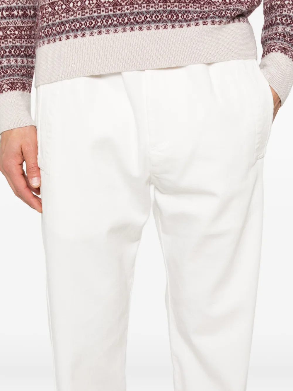 Eleventy Broek met elastische tailleband Wit