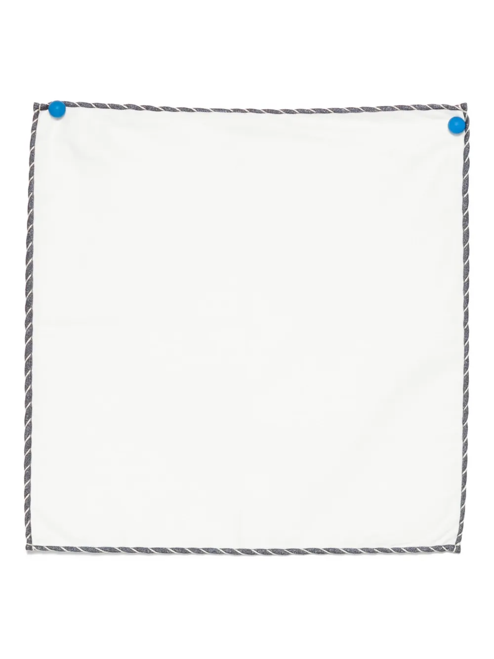 Eleventy Fazzoletto da taschino con bordo a contrasto - Bianco