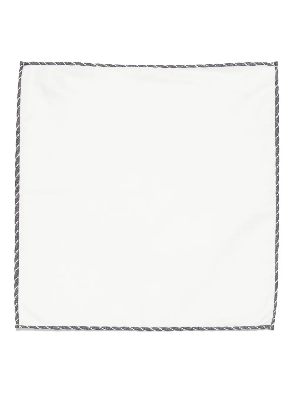Eleventy contrasting-trim pocket square | White | Image 1