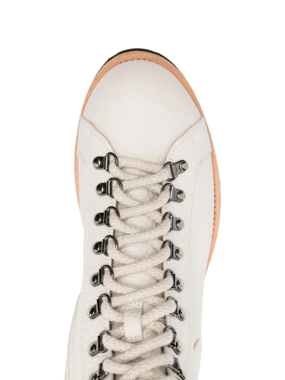 Eleventy Leren veterlaarzen Wit