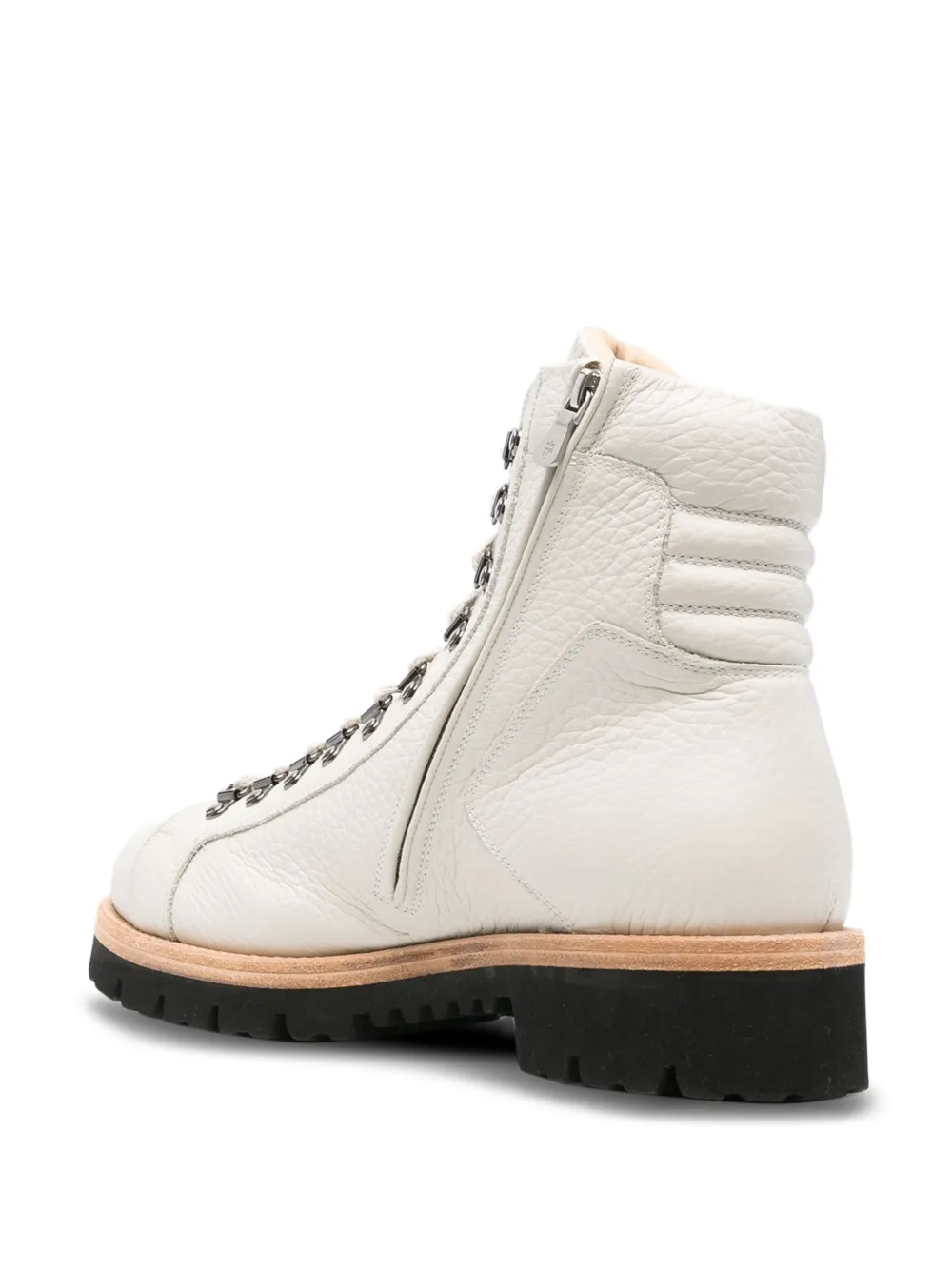 Eleventy Leren veterlaarzen Wit