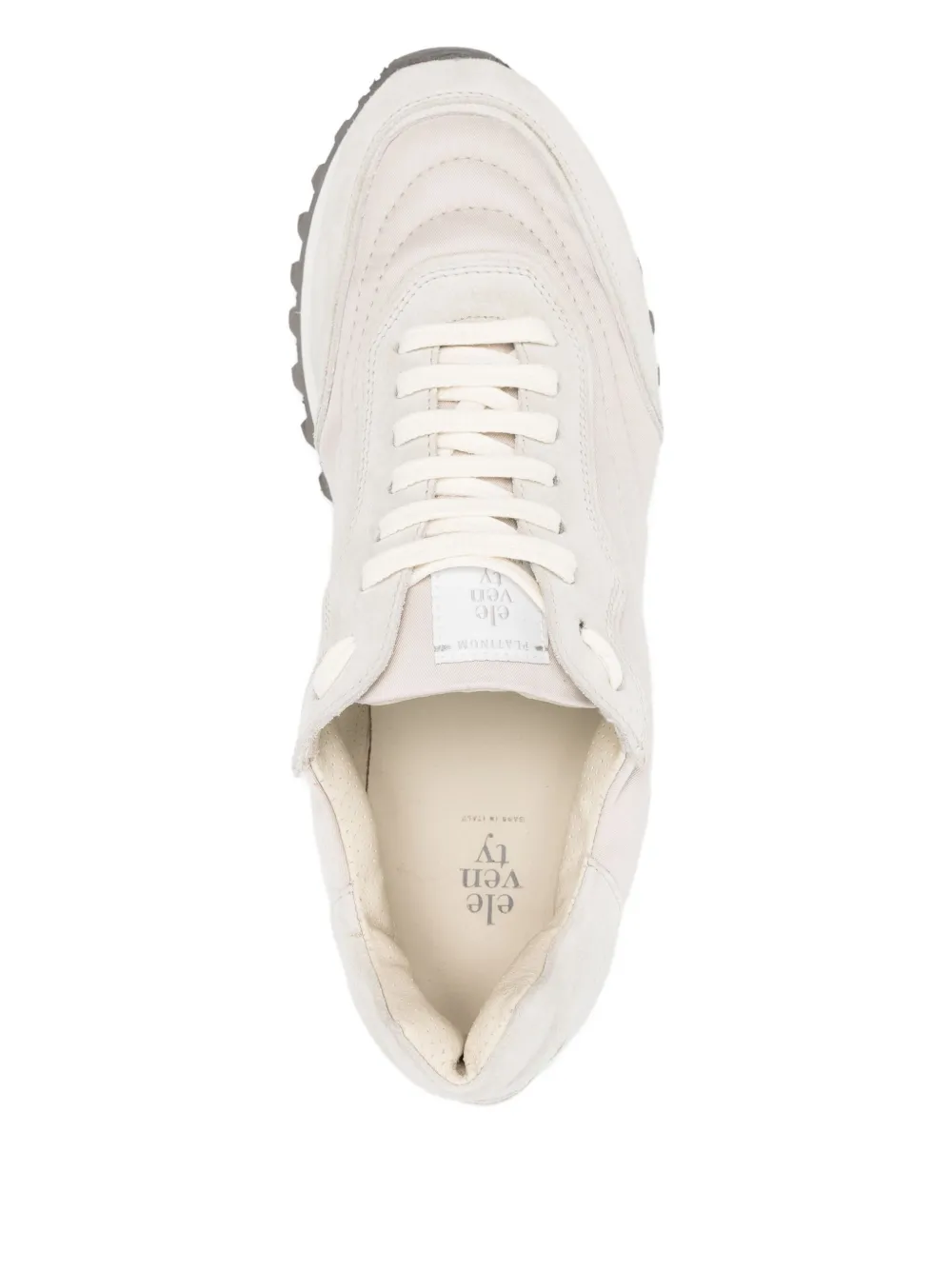 Eleventy Sneakers met suède vlak Beige