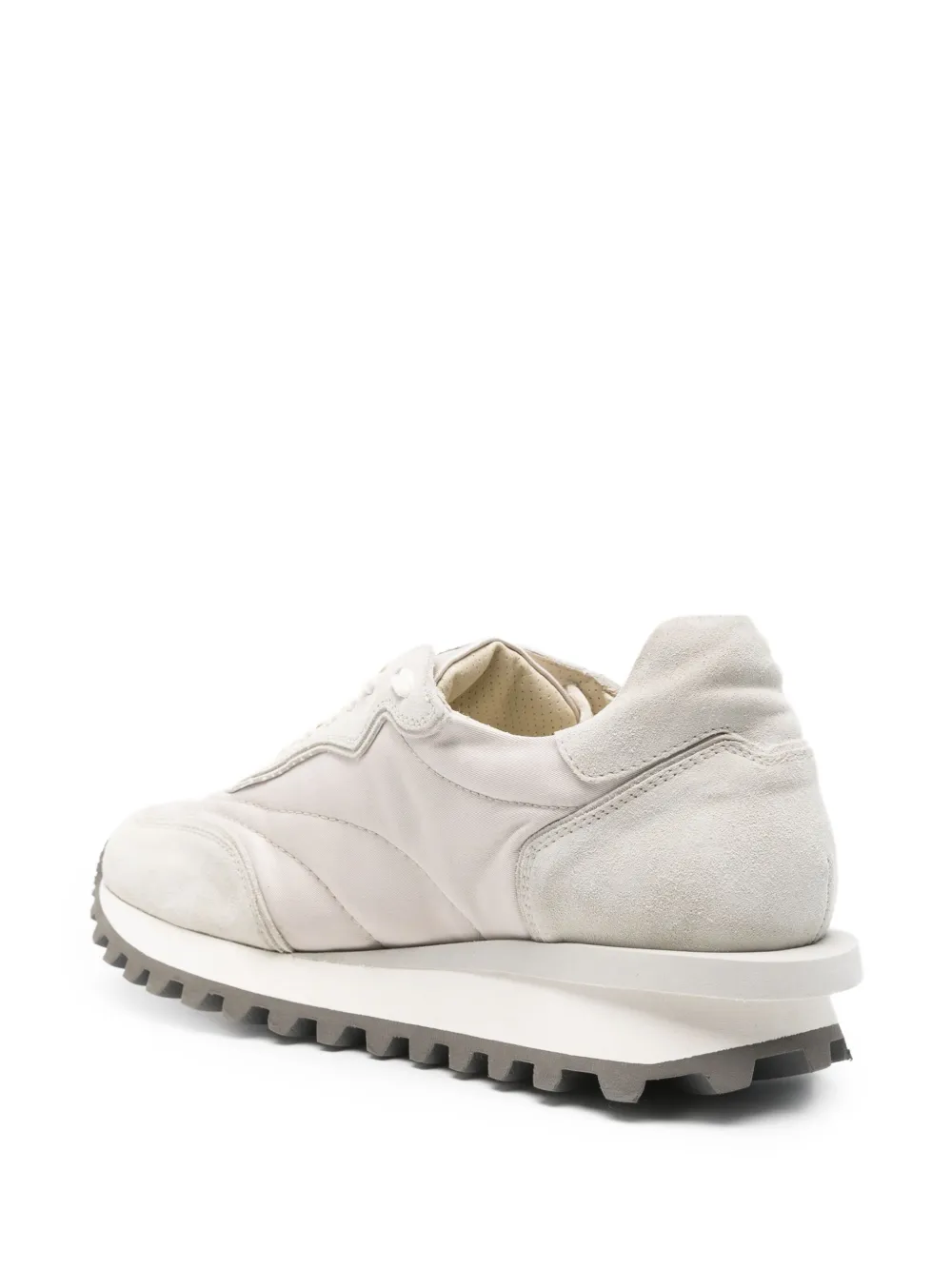 Eleventy Sneakers met suède vlak Beige