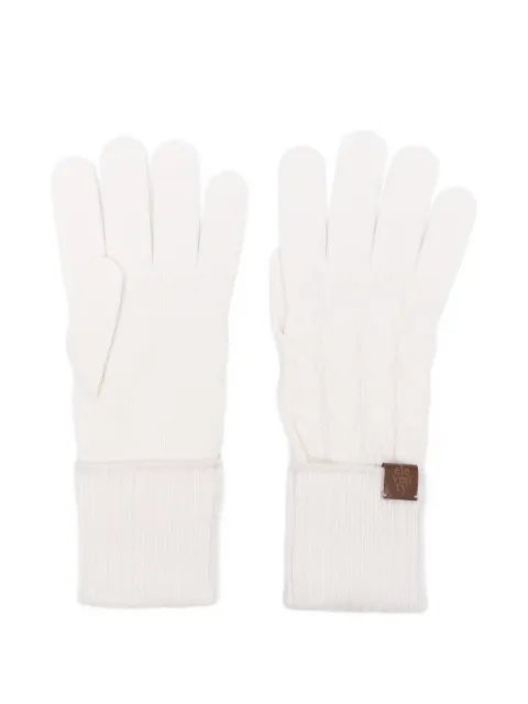Eleventy cable-knit gloves
