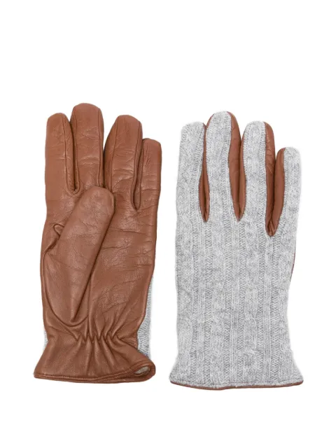 Eleventy cable-knit gloves