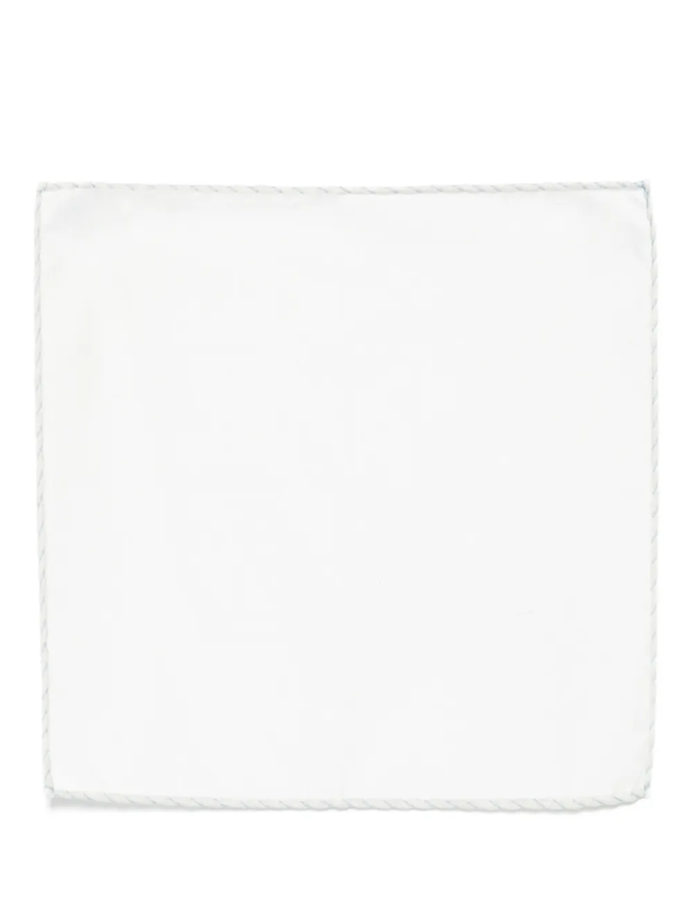 Eleventy contrasting-trim pocket square | White | Image 1
