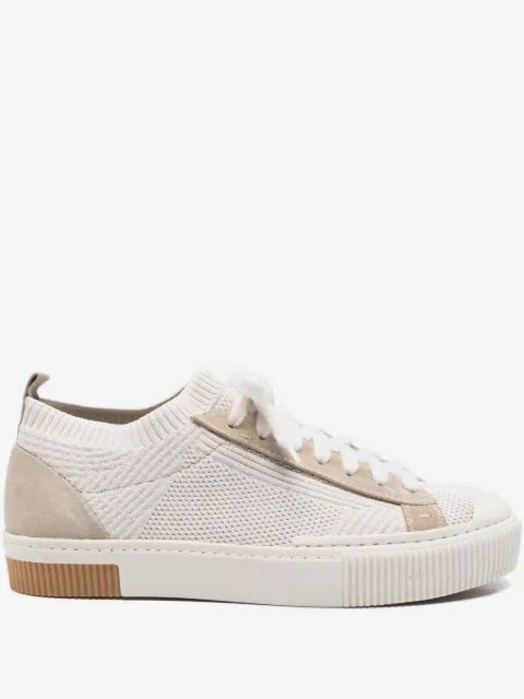 Eleventy perforated suede trainers