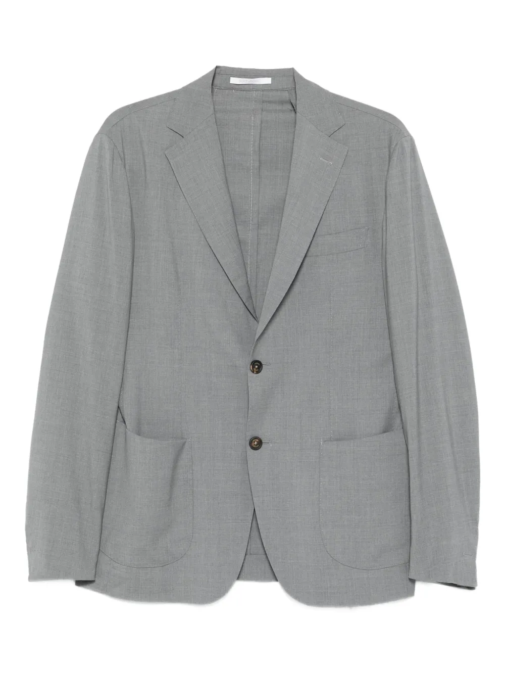 Eleventy single-breasted patch-pocket blazer | Grey | Image 1