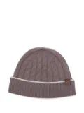 Eleventy cable-knit beanie hat - Purple