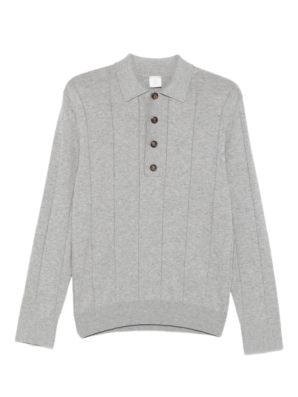 Eleventy playera tipo polo tejida de canalé | gris | Image 1