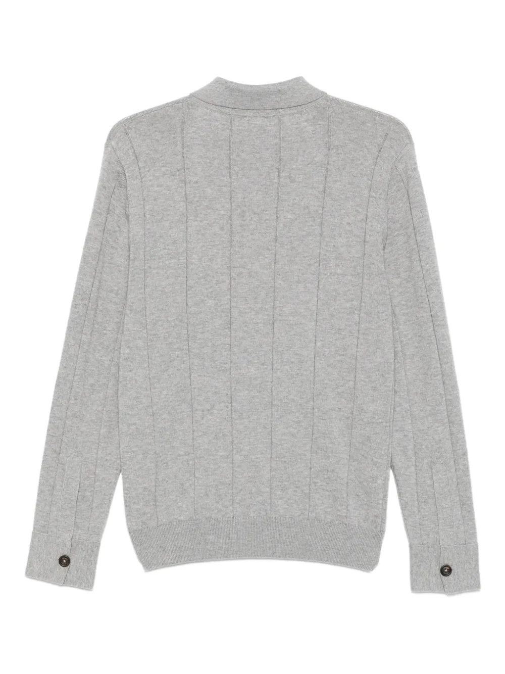 Eleventy Geribbeld poloshirt - Grijs